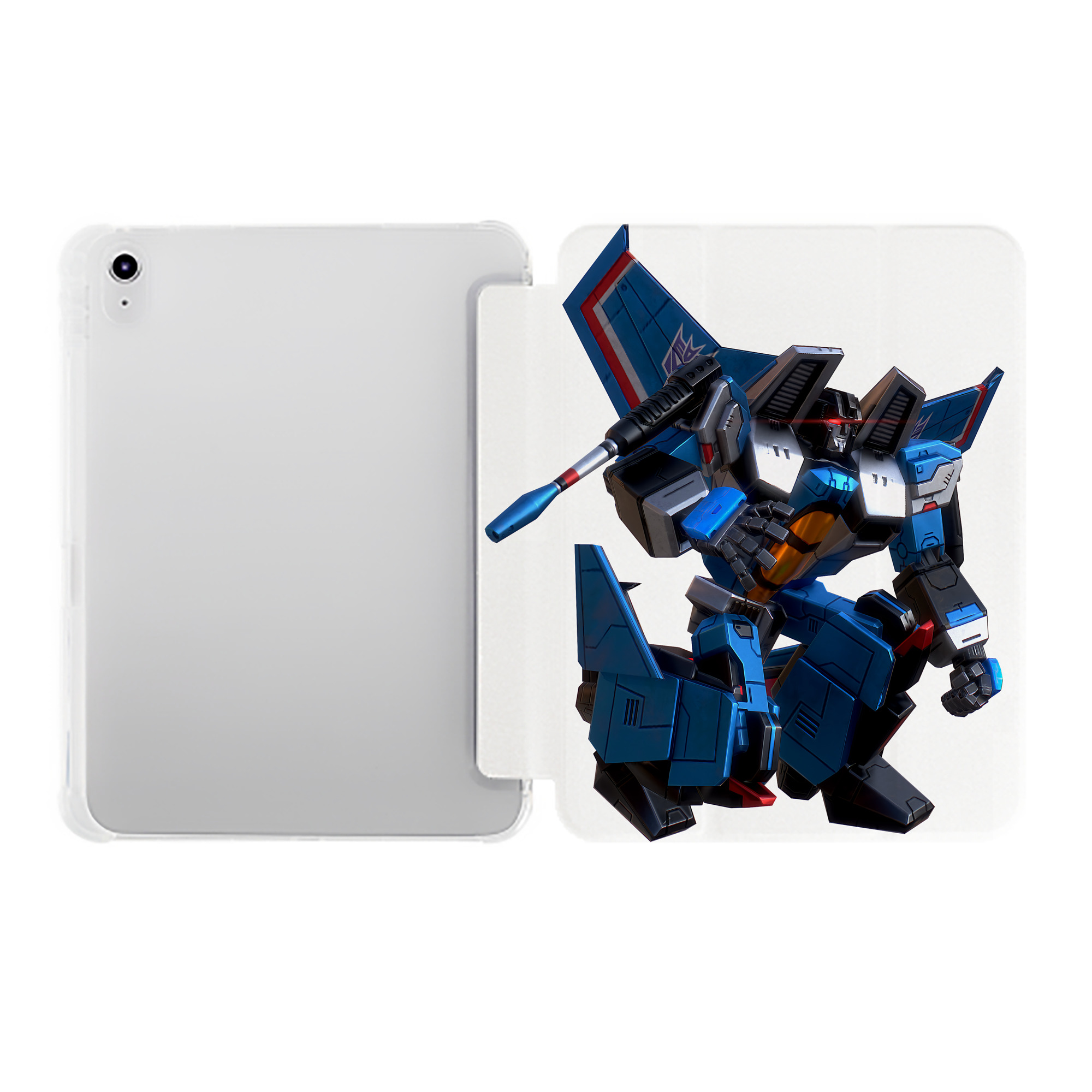 （画像用） Transformers トランスフォーマー IPad ケース ペン収納付き 三つ折りスタンド PUレザー×シリコン 対応機種9.5/10.5/10.9インチ